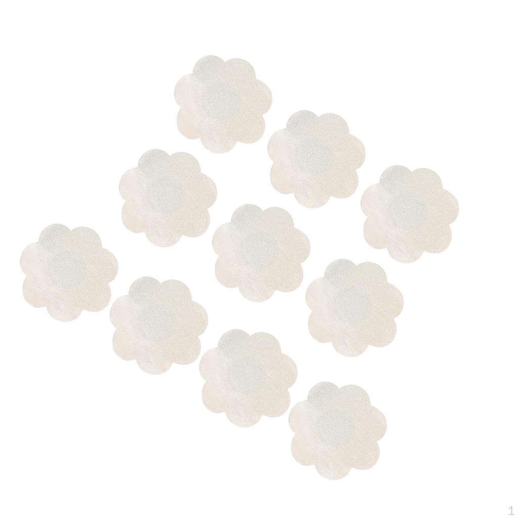 10 Pieces Nipple Cover Breast Covers Invisible Tape Pad Soft Seamless Petals