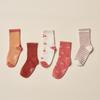 Monday To Friday Socks 5P SET 4-7Y Glitter Cherry Dot_CZ8125066