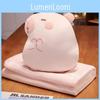 Capybara Cartoon Plush Toy Pillow Blanket Combo Convenient Multi Functional Doll