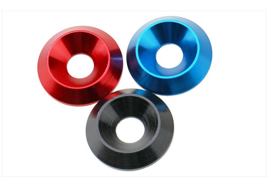 Colored Aluminum Alloy Countersunk Fish Eye Washers - M6/M8/M10