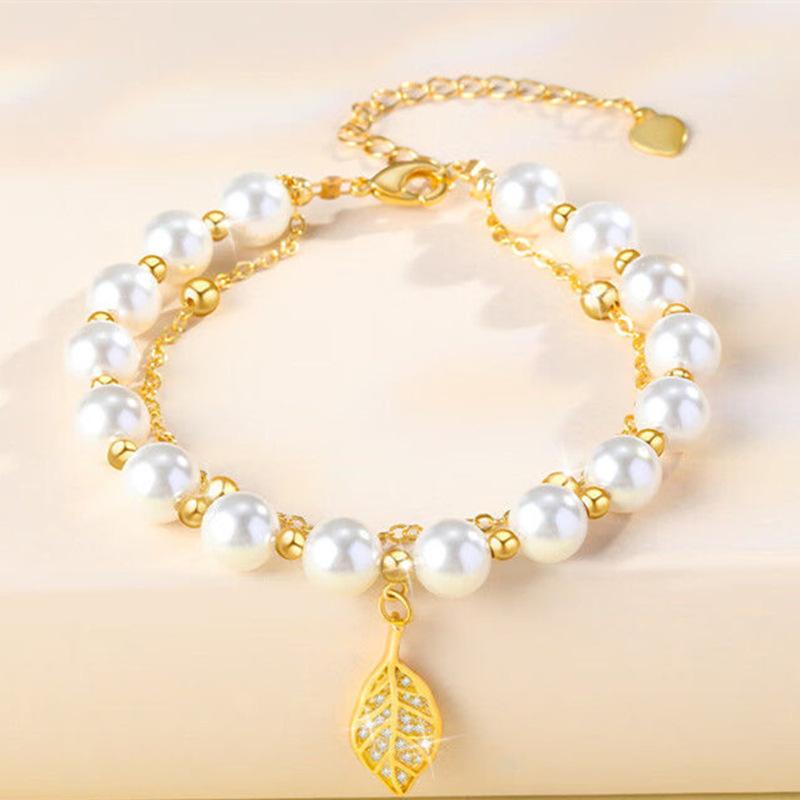 

JYL TS Bracelet Fox Pink -Ignites Charm & Attracts Romantic Luck [Imitation Pearl] Leaf персидский красный
