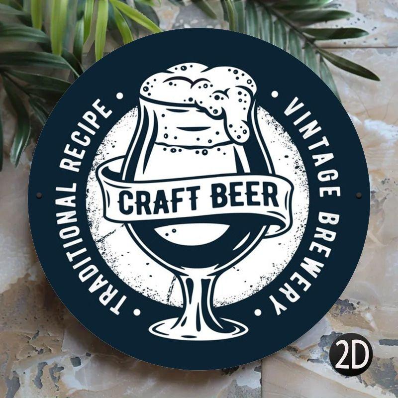 Retro Girl Tin Metal Logo Round Painting for Bar Restaurant