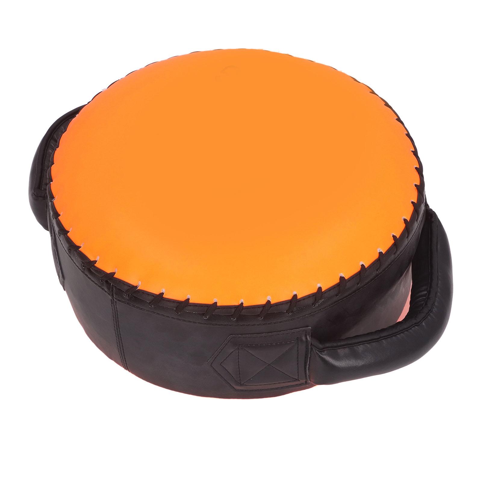Round Boxing Pad Boxing MMA Punch Shield Muay Thai Taekwondo Kickboxing Training Strike Boxing Pads Dual Handle Grip Orange