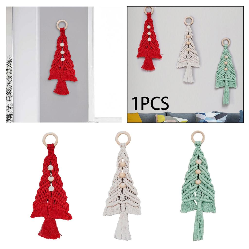 Christmas Tree Tapestry Festival Nordic Gifts Hand Woven Exquisite Decoration Wedding Backdrop with Tassel Xmas Tree Pendant