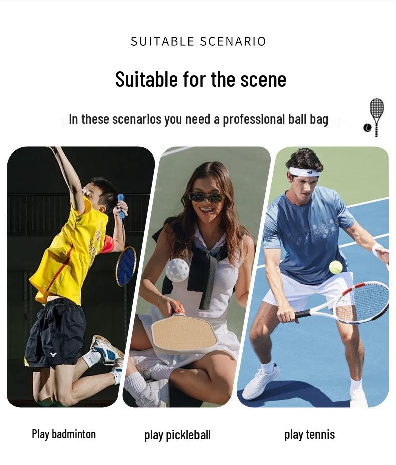 Large Cross-Border Tennis & Badminton Backpack: Holds 4 Rackets & Shoes