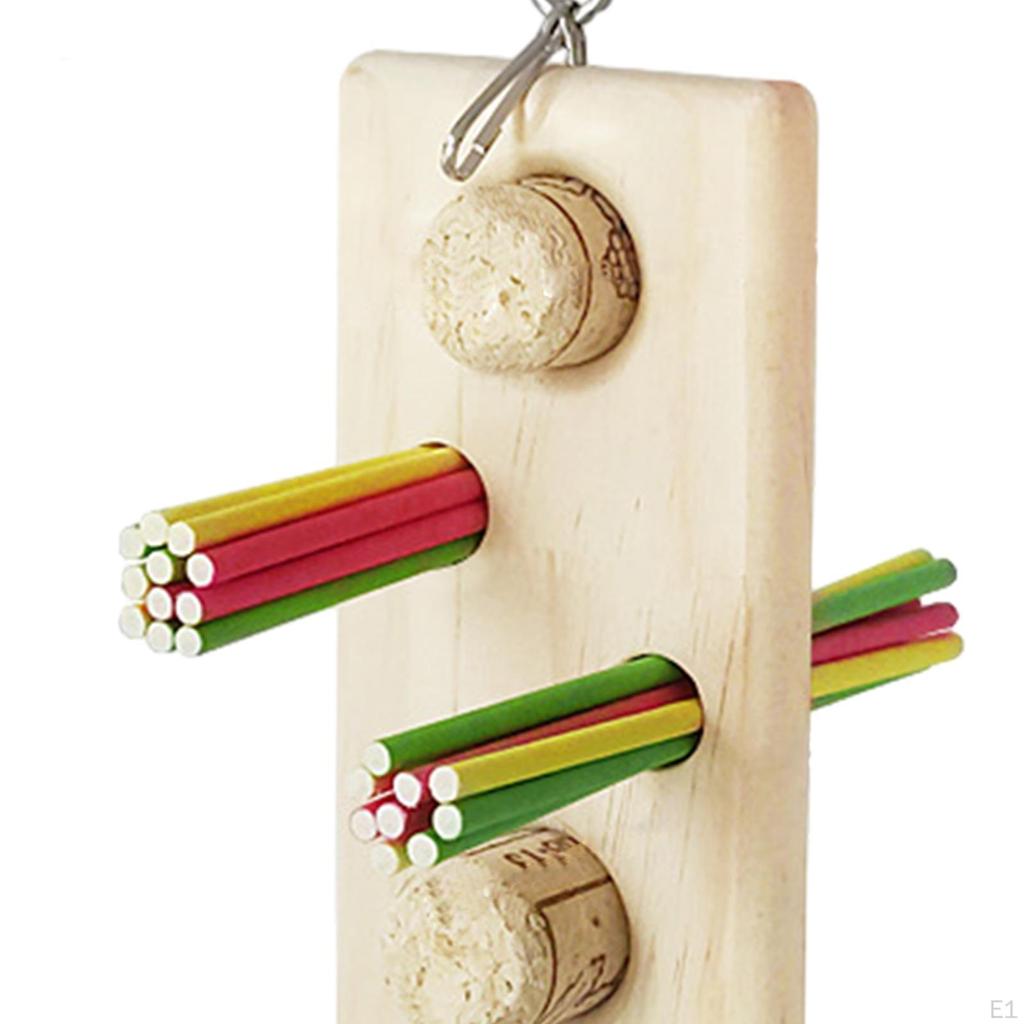 Papageien Kauspielzeug Kauspielzeug Graupapageien Aras Sittiche Schaukel Holzstäbe Bunt für