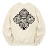KAN6312 Kmc0124 Tutankhamen Fleece-Lined Sweatshirt - Cream