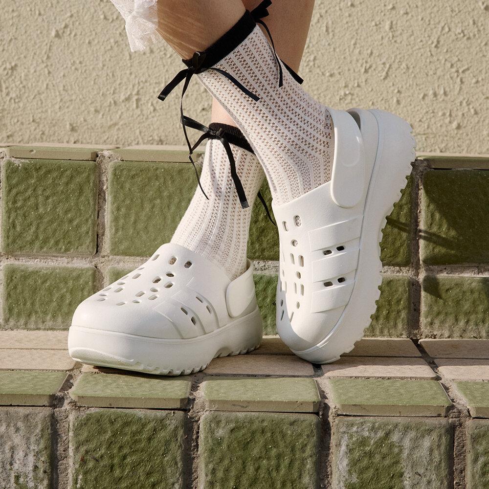 Adidas Wmns Adilette Platform Clog  Cream White  43