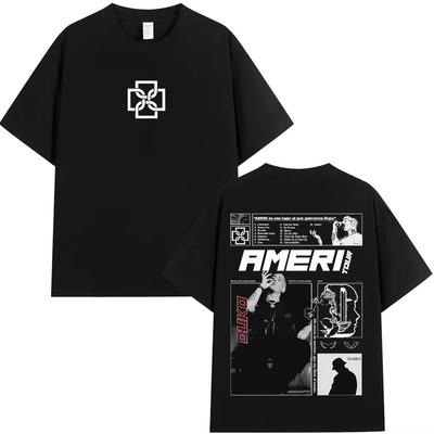 Koszulka Męska Damska Odzież Moda Hip Hop Oversize T-shirty Bawełniana Przytulna Krótki Rękaw Męskie T-shirty