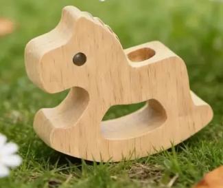 

New Multifunctional Rocking Horse Reed Diffuser Wood for Home, Natural Fragrance Oil Diffuser, Perfume Volatilizing Wooden Stand