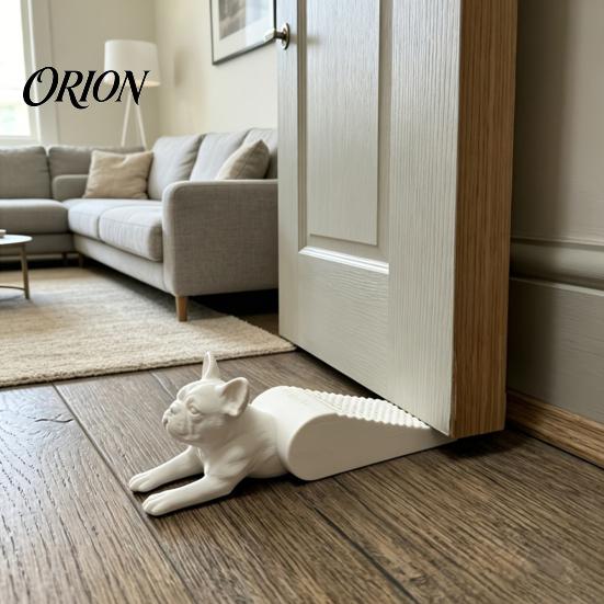 Cale de porte imprimée en 3D Bouledogue Français Stopper Wedge, Butée de porte en forme de chien, Antidérapant Stop Antidérapant Sans perçage Sol Butée de porte pour Maison Bureau Chambre