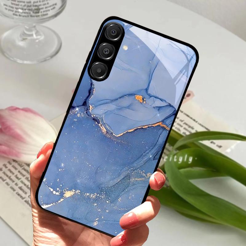 For Samsung A26 5G Case Hard PC Tempered Glass Phone Cover For Samsung Galaxy A36 A56 5G Fashion Animal Glass Protector Cases