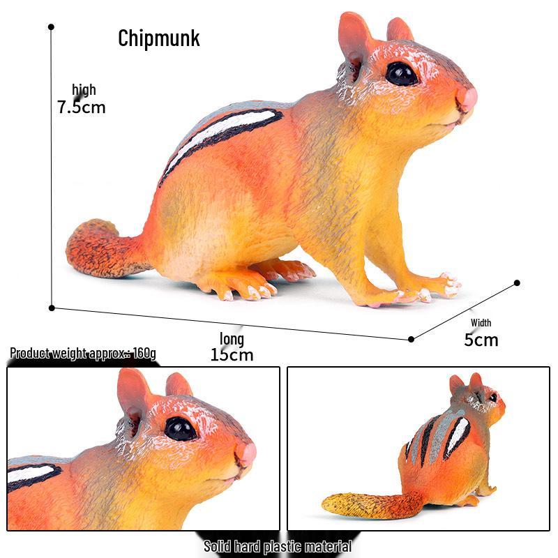 Children s Wild Animal Model Set: Mouse, Chipmunk, Marmot, Squirrel Plastic Toys