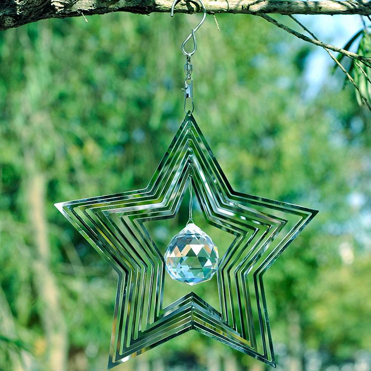 

Нержавеющая сталь Зеркало Матовый Железный Лист Подвесной Декор Ветер Поворот Домашнего Сада Украшение Из Кованого Железа Вращающийся Ветер Чим