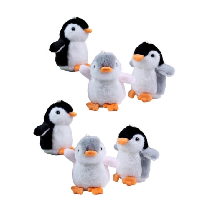 

Arctics Theme Penguins Plush Keychain Charm Pendant Pack of 6 Hanging Decoration Key Holder for Children Christmas Gift 1