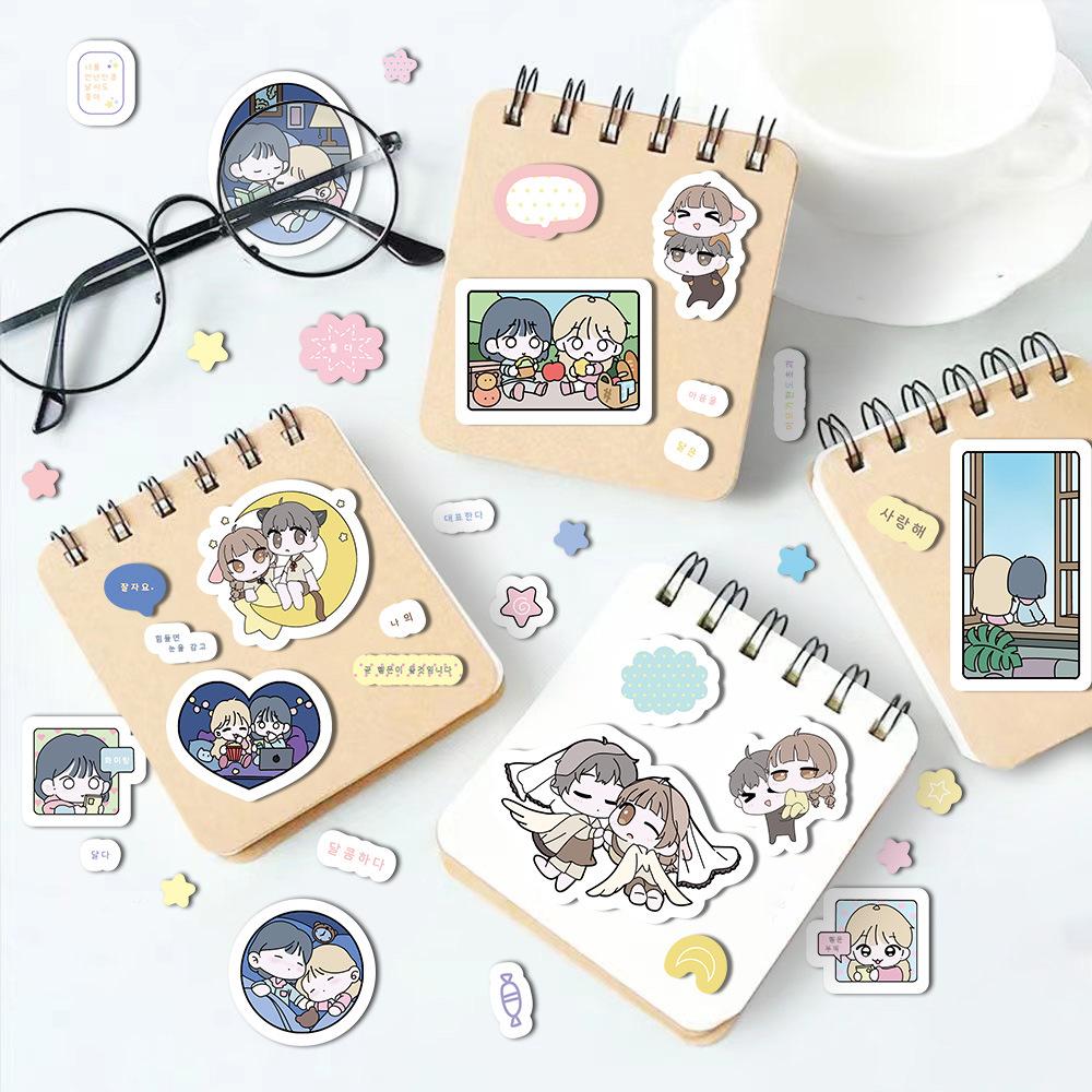 8 Cartoon College Holiday Collage Hands-on DIY Guka Hand Account Mobile Phone Case Laptop Decoration Waterproof