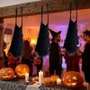 Upside Down Felt Bat Hanging Ornament Gothic Realistic Halloween Bat Pendant 3D Wing Decorative Bat Craft Decor Window Scene