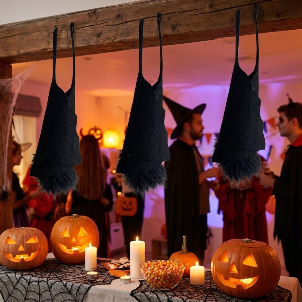 Upside Down Felt Bat Hanging Ornament Gothic Realistic Halloween Bat Pendant 3D Wing Decorative Bat Craft Decor Window Scene