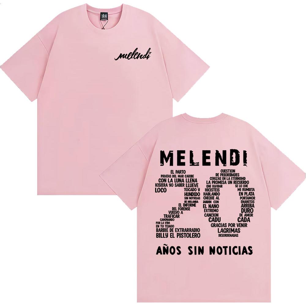 Rapper Melendi 20 Anos Sin Noticias Merch Men's and Women's Fashion Cotton Casual T-shirt
