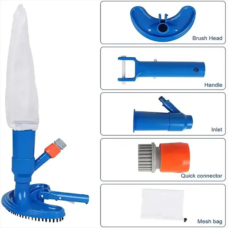 Portable Underwater Vacuum Pool Cleaner Manual Cleaning Tool for Inground Above Ground Swimming Pool Maintenance Equipment Use