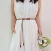 Slim Rope Waist Chain Adjustable Thin Belt Fashion Leather Waistband  Jackets