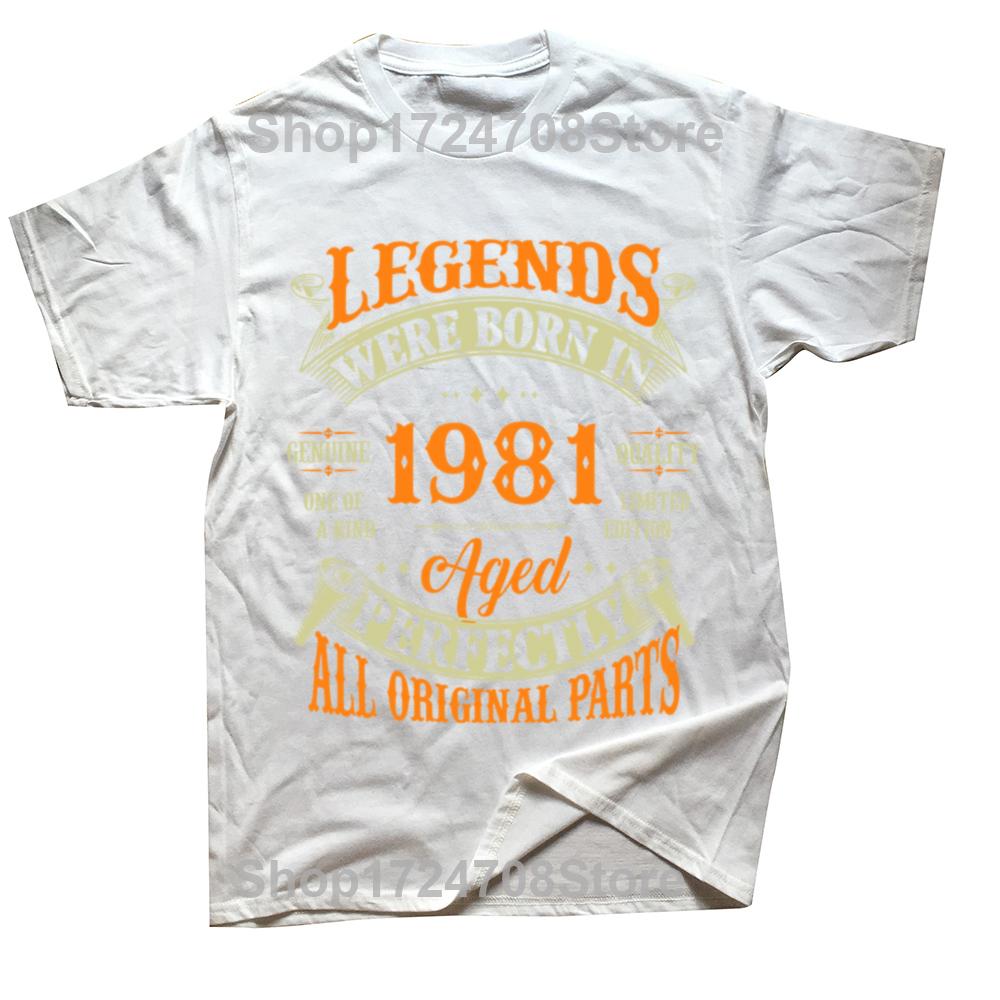 Funny 43 Years Old Vintage 1981 Limited Edition 43rd T Shirts Graphic Cotton Streetwear Short Sleeve Birthday Gifts T-shirt Men
