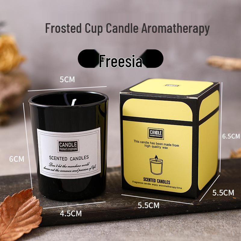 Luxury Frosted Cup Smokeless Scented Candle - Handmade, Long-lasting Fragrance, Perfect Home Gift.