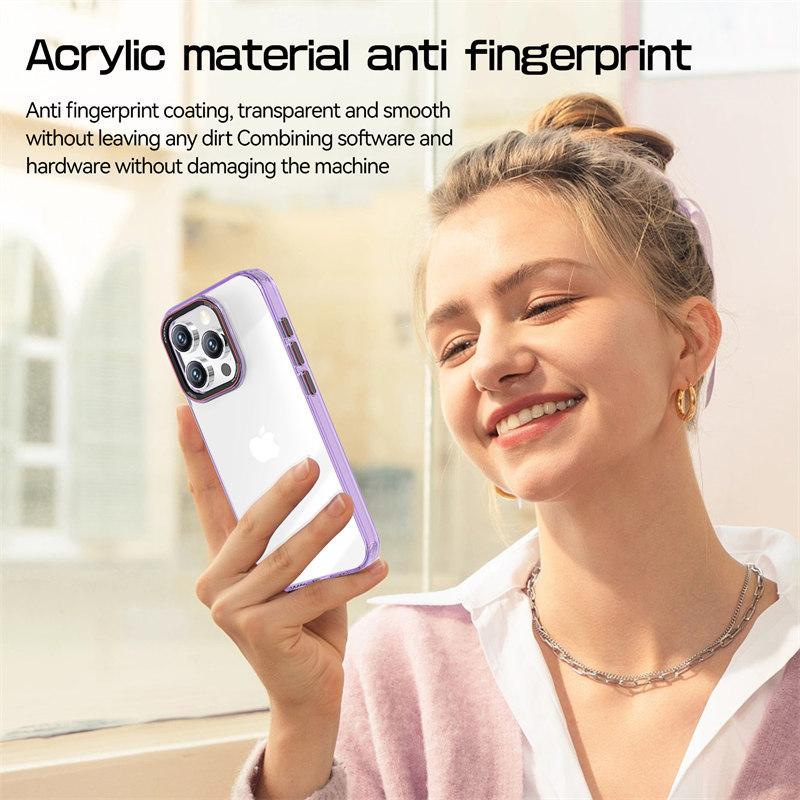 Luxury High Quality Transparent Acrylic Case for iPhone 15 Pro Max 14 Plus 13 12 Pro 11 All-inclusive Drop Protection Cover