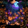 Men's Long Sleeve Hoodie with Sun Halloween Print Pullover