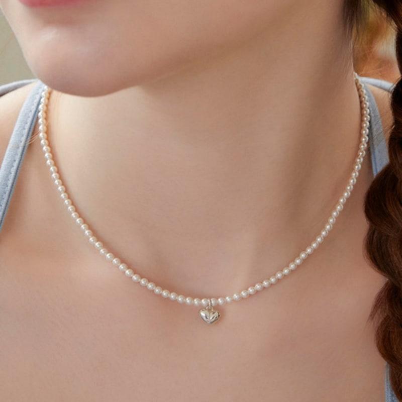 

dmoment Cherish N Pearl 925 Silver Necklace Silver