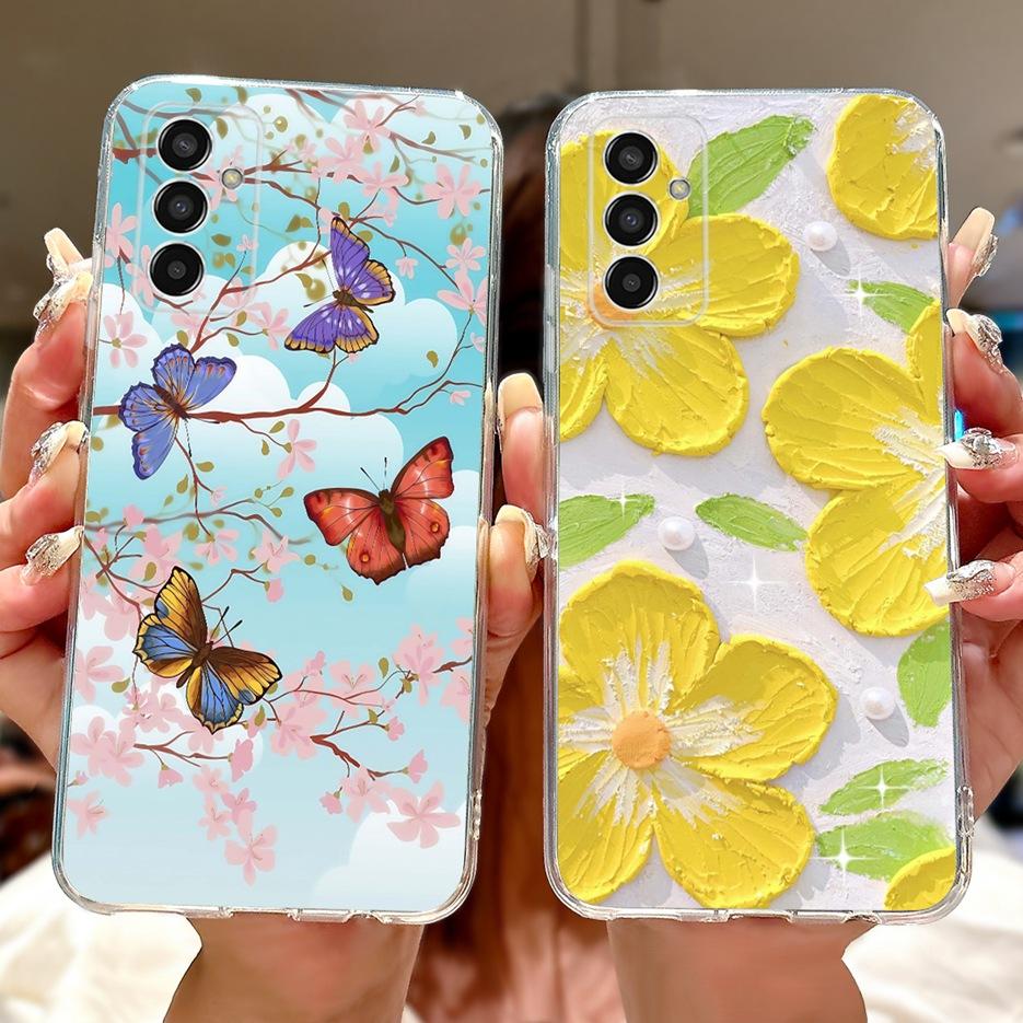 For Samsung Galaxy A13 M13 4G Case SM-A135F SM-M135F New Luxury Cover Soft Silicone Case For Samsung A13 M23 5G A136B M236B Bags