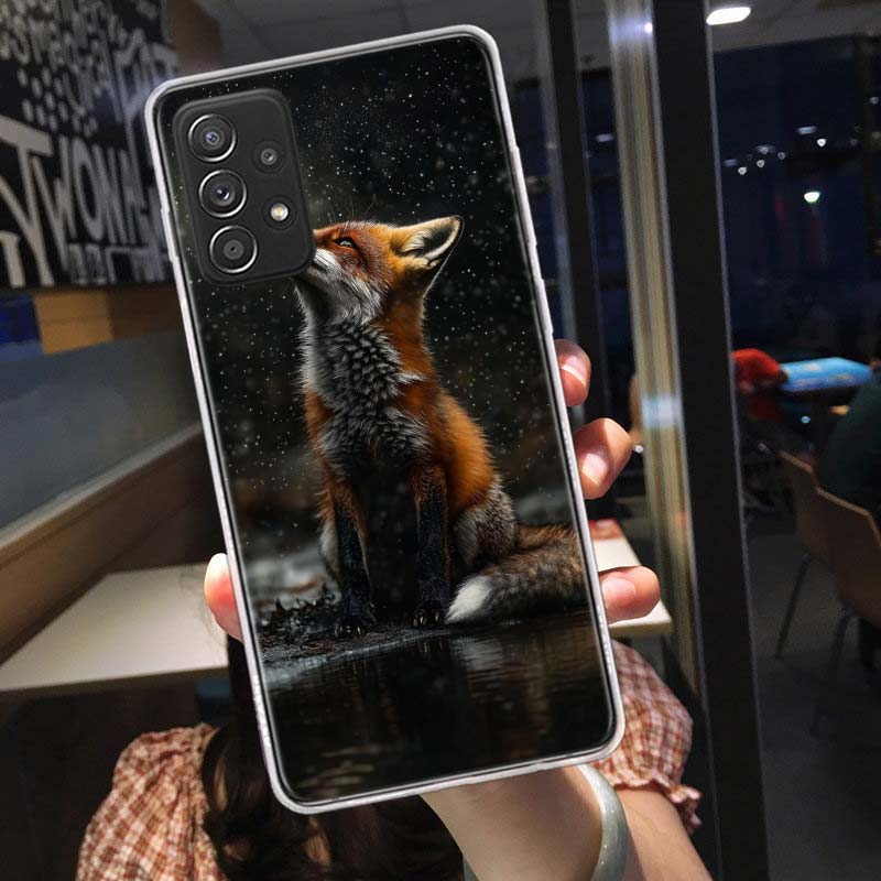 Red Fox Vulpes Phone Case for Samsung A54 A57 A37 A17 A14 A15 A12 A24 A34 A55 A35 A25 A52S A07 A05S A04S A22 A32 A72 Galaxy Note