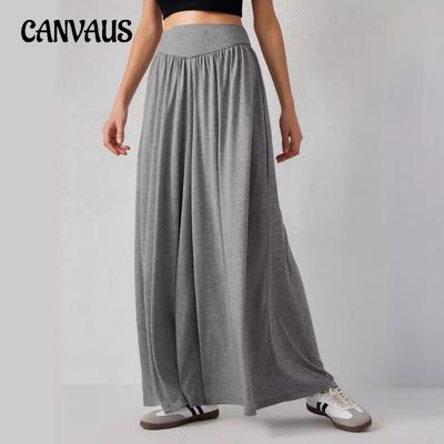 Zomer Dames Losse Dansbroek Gedrapeerde Casual Broek Hoge Taille Wijde Pijpen Broek