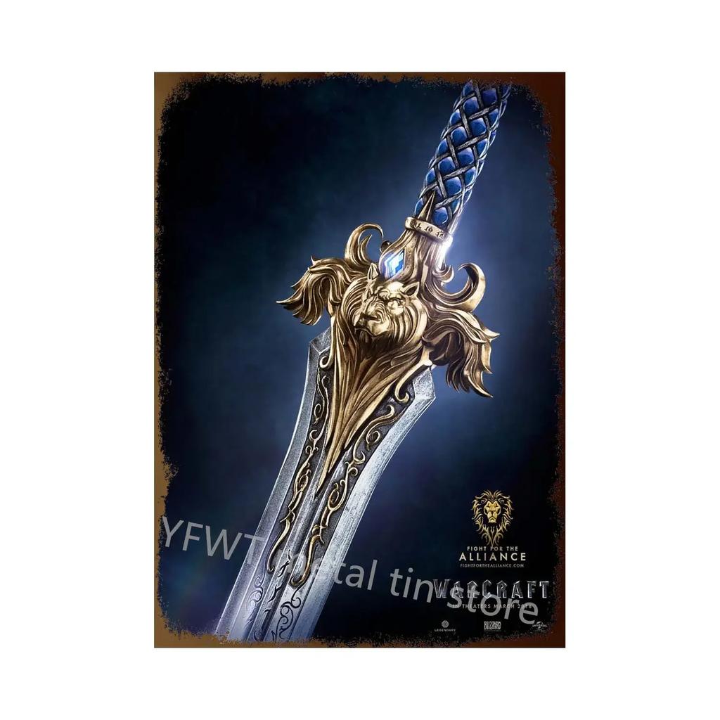 Modern World of Warcraft Game Metal Tin Sign Poster Wall Art Bedroom Studio Home Wall Decoration Cuadros