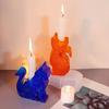 Kerzenhalter Harzformen Katzenform Kerzenständer Silikonform Einzigartiger Tierkerzenständer Epoxidgussform DIY Bastelarbeiten