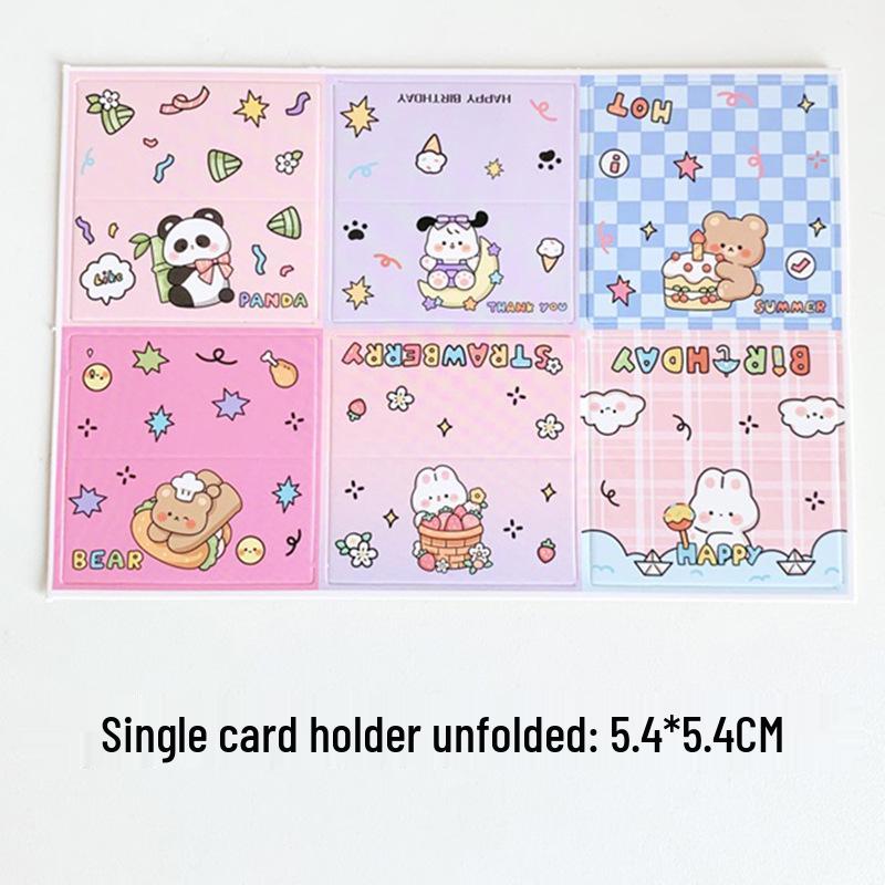 

Mini Korean INS Minimalist Card Holder for Idol Accessories Single Card Holder Unfolded: 5.4*5.4CM