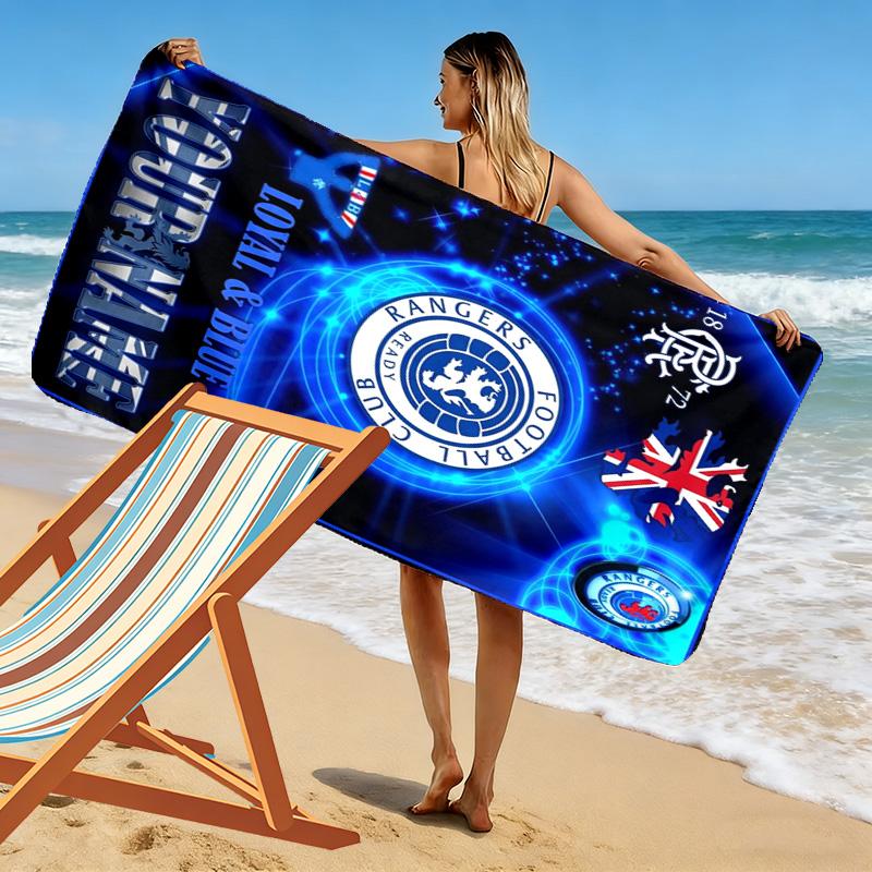 Name Custom Rangers fc Print Beach Towel, Large Soft Quick Dry Towel for Beach Camping Swimming