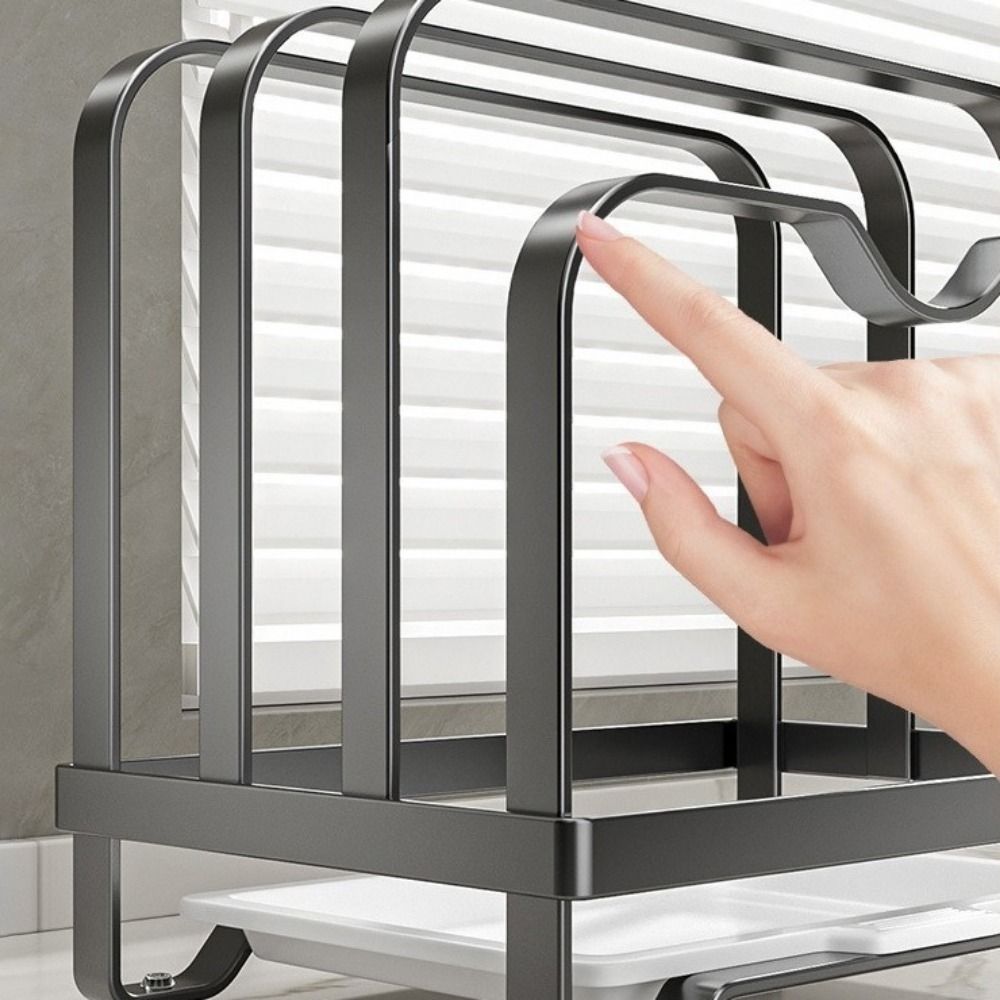 Rustproof Cutting Board Holder Moisture-proof Chopping Board Rack Pot Lid Storage Rack  Counter Top