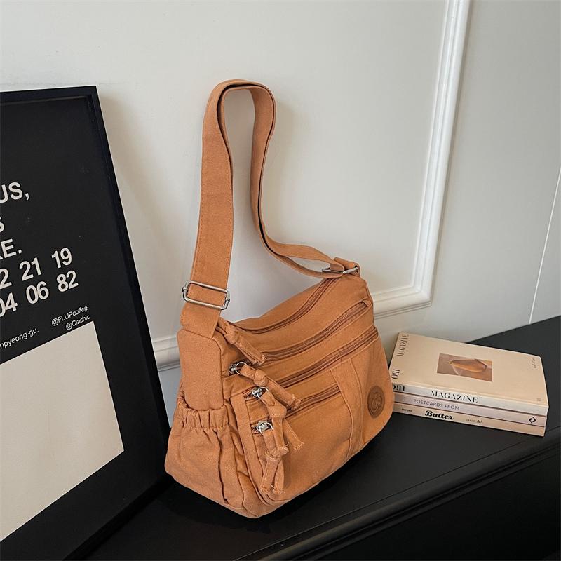 Women's Bag Solid Shoulder Bag Lightweight Nylon Crossbody Bag