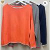 New Clothing Women Round Neck Jump Color Core Yarn Long-sleeved Sweater for Women's Versatile Casual and Elegant Loose Pullover