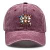 Cartoon Dog Tree Branch Printed Baseball Cap Adjustable Fashion Baseball Hat Cozy Distressed Sport Hat For Streetwear Travelling