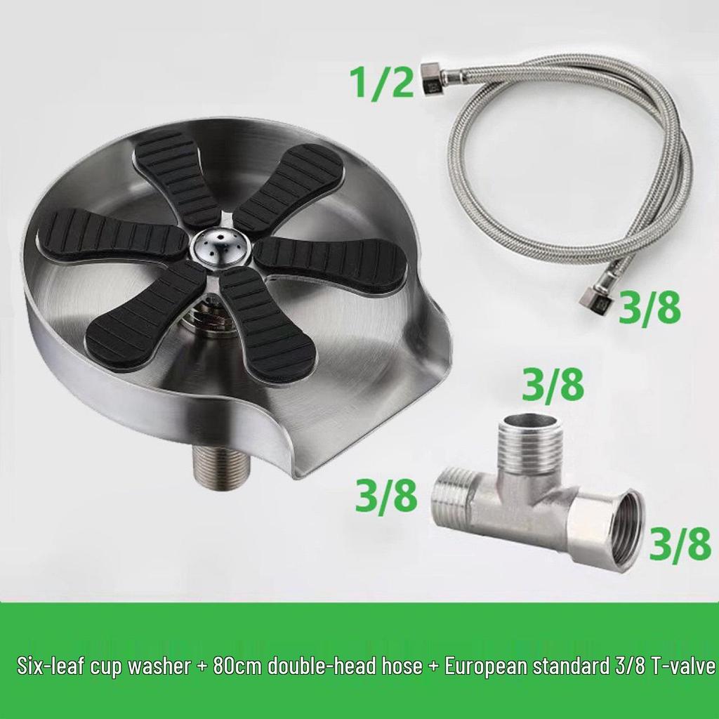Automatic High-Pressure Stainless Steel Cup Washer for Sink or Bar