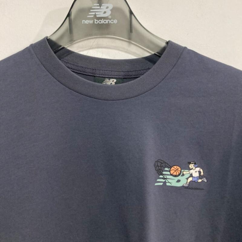 New Balance Nb Boy Basketball Lettering Short Sleeve Tee Nbnef21543 Dark Purple