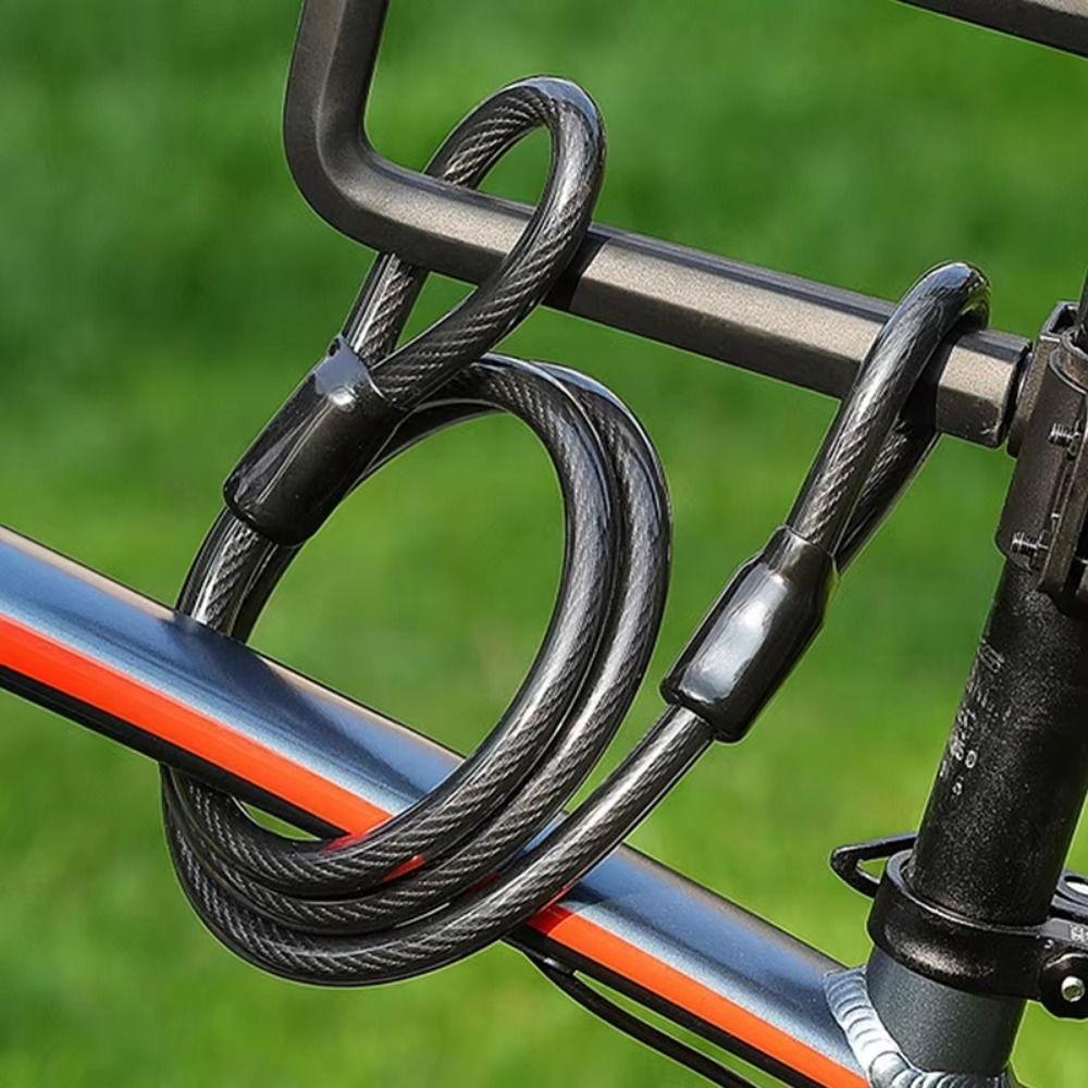 Flexible Thick Security Chain Anti-Theft Steel Wire Braided Rope Bike Lock Cable  Outdoor