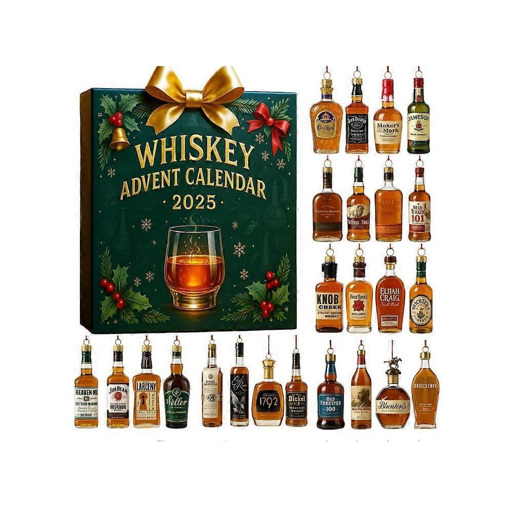 2025 Full-Style Acrylic Christmas Advent Calendar, Festive Decoration, Whisky