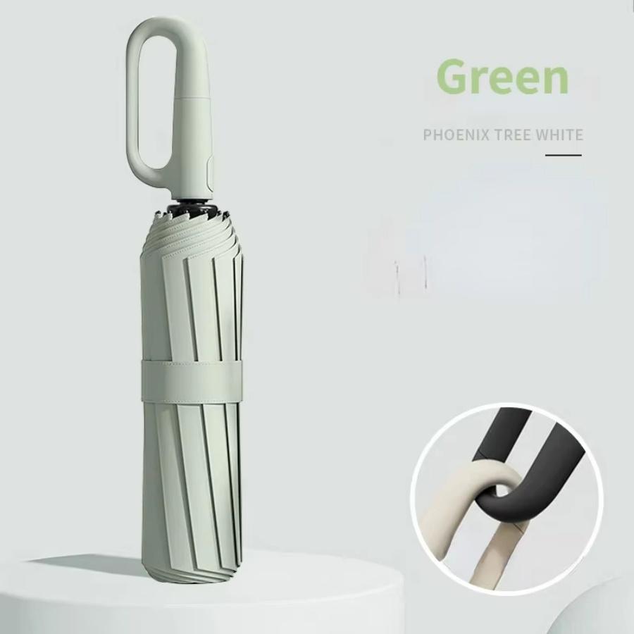 Fully Automatic Folding Ring Buckle Umbrella, Windproof Waterproof, Enlarged Thick,Car Reverse Wind Resistant Umbrella Men Women