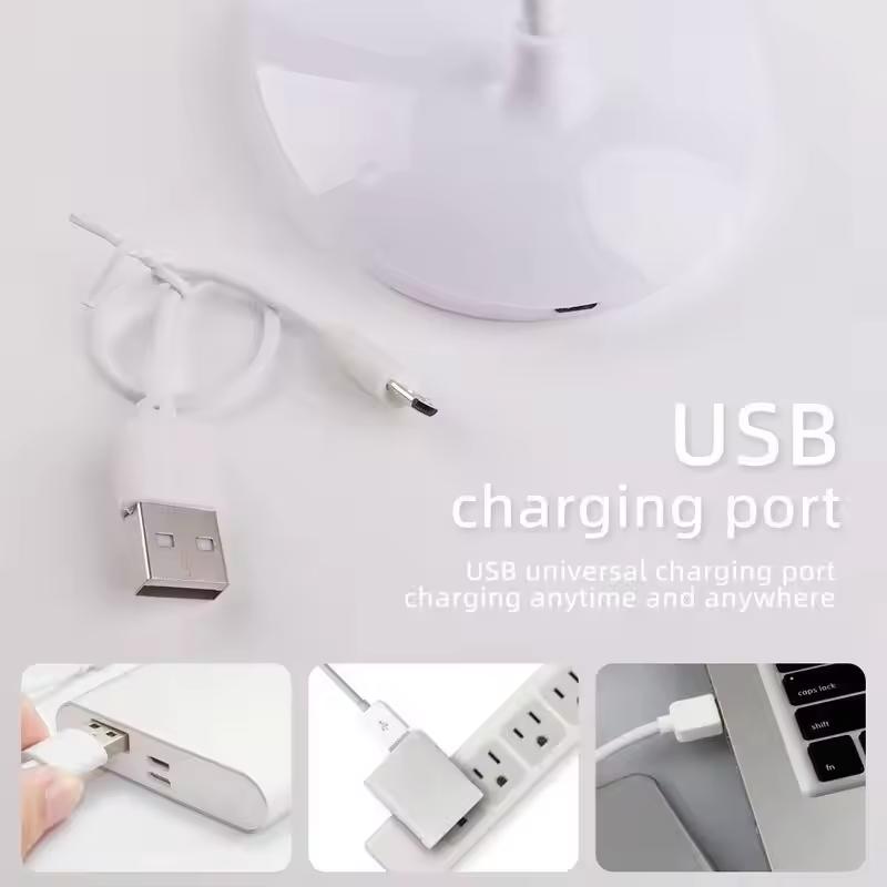 LED desktop table lamp USB rechargeable lighting eye care room night light bedroom bedside student reading light