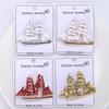 Sailboat Badge Women Enamel Boat Brooch Pins Gifts