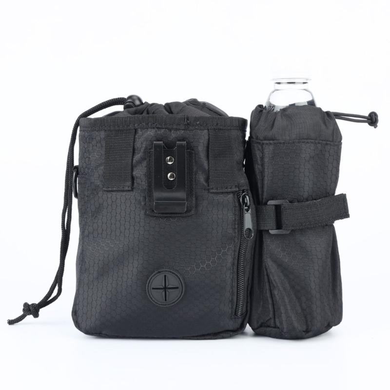 Waterproof Dog Training Waist Pack Portable Pet Treat Pouch Adjustable Belt Waste Bag Dispenser Polyester Texture