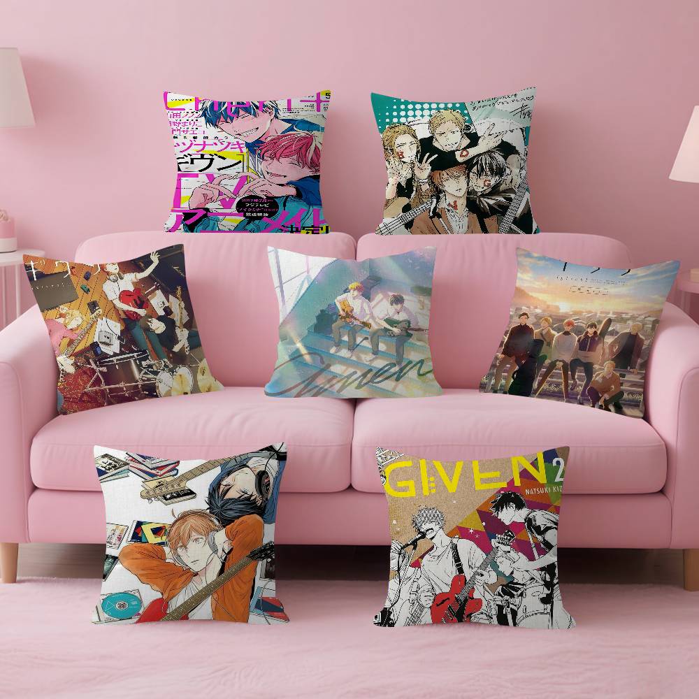 Given Manga Vai Receber Anime Cushion Cover Pillowcase Upholstery Sofa Throw Pillow Home Decor Pillowcas